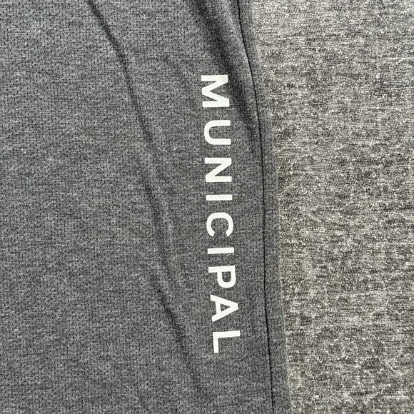 Municipal Shirt Mens L Sport Utility Gear Short Sleeve Gym Athletic Workout Gray - Picture 6 of 7